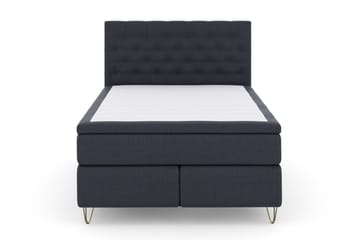 Select No 6 Komplett Sengepakke 140x200 Medium Memory/Pocket - Blå/V-formede Metallben - Møbler - Senger - Komplett sengepakke