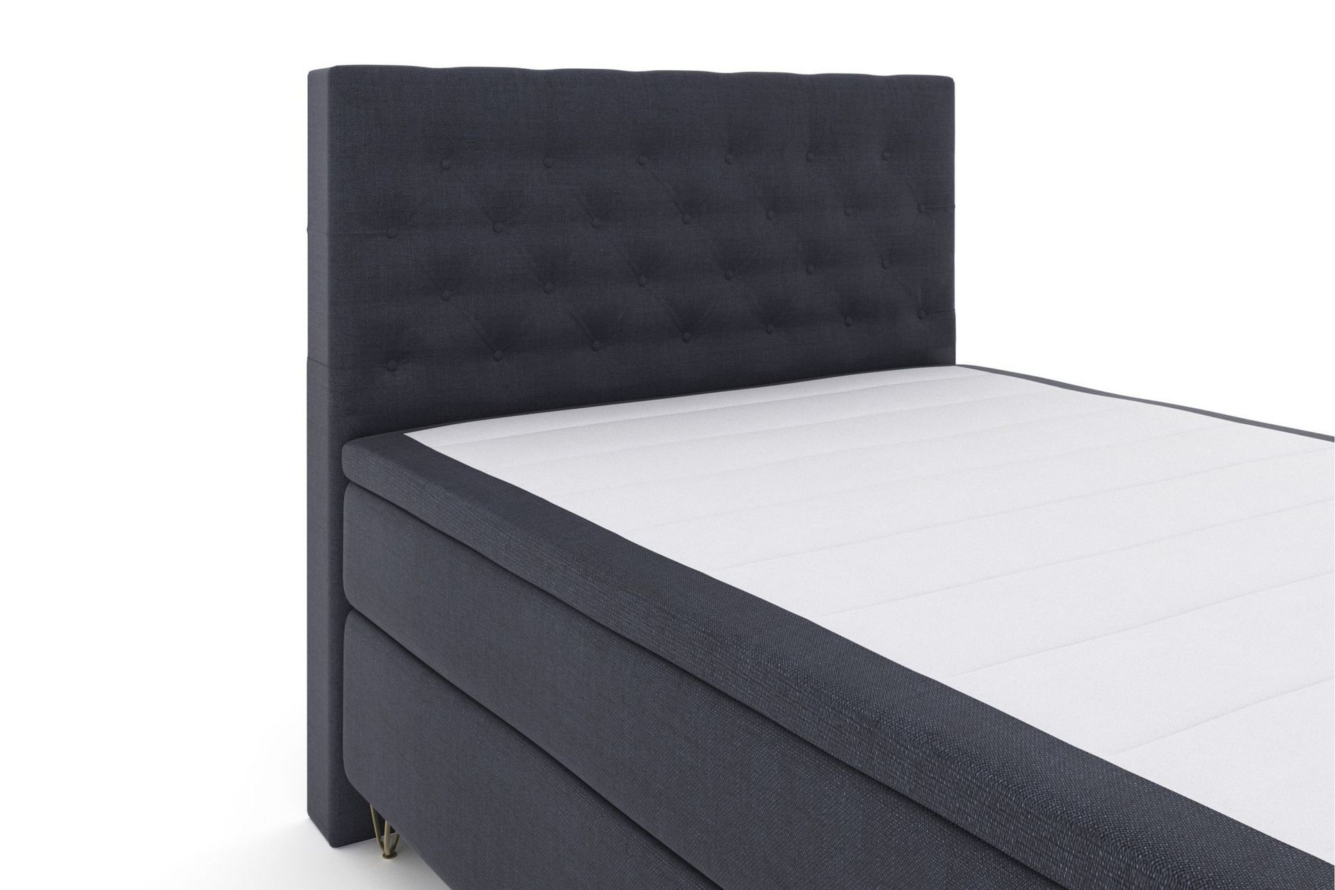 Select No 6 Komplett Sengepakke 140x200 Medium Memory/Pocket - Blå/V-formede Metallben - Møbler - Senger - Komplett sengepakke