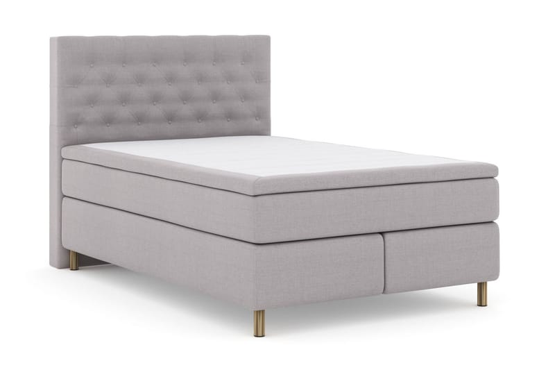 Select No 6 Komplett Sengepakke 140x200 Medium Memory/Pocket - Lysegrå/Kopperben - Møbler - Senger - Komplett sengepakke