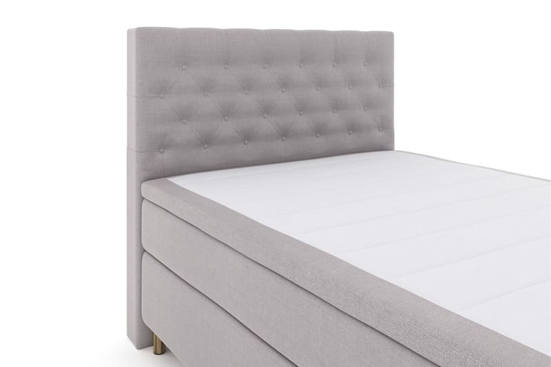 Select No 6 Komplett Sengepakke 140x200 Medium Memory/Pocket - Lysegrå/Kopperben - Møbler - Senger - Komplett sengepakke