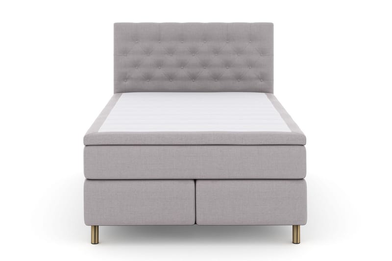Select No 6 Komplett Sengepakke 140x200 Medium Memory/Pocket - Lysegrå/Kopperben - Møbler - Senger - Komplett sengepakke