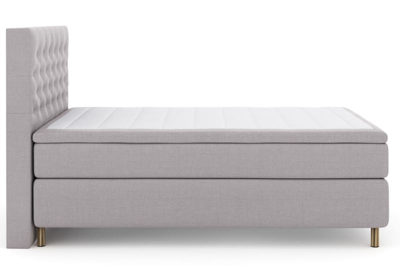 Select No 6 Komplett Sengepakke 140x200 Medium Memory/Pocket - Lysegrå/Kopperben - Møbler - Senger - Komplett sengepakke