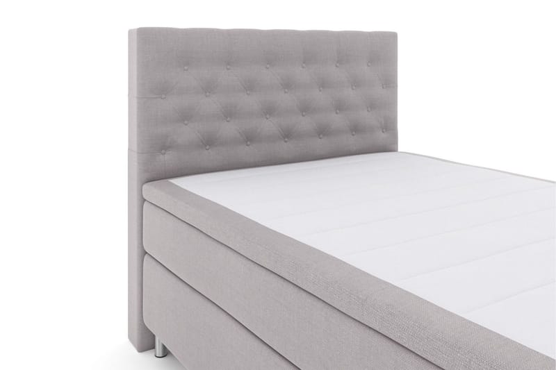 Select No 6 Komplett Sengepakke 140x200 Medium Memory/Pocket - Lysegrå/Metallben - Møbler - Senger - Kontinentalsenger