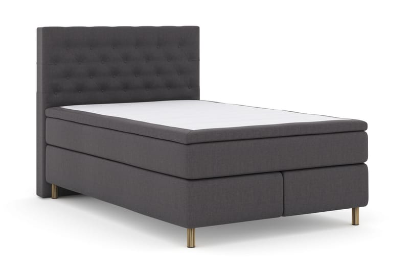 Select No 6 Komplett Sengepakke 140x200 Medium Memory/Pocket - Mørkegrå/Kobberben - Møbler - Senger - Komplett sengepakke
