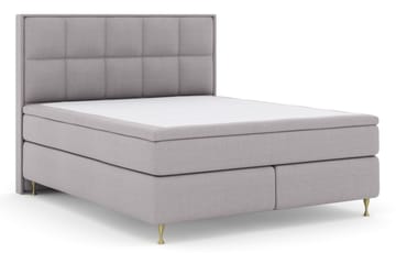 Select No 6 Komplett Sengepakke 160x200 Fast Memory/Pocket - Lysegrå/Gullben - Møbler - Senger - Komplett sengepakke