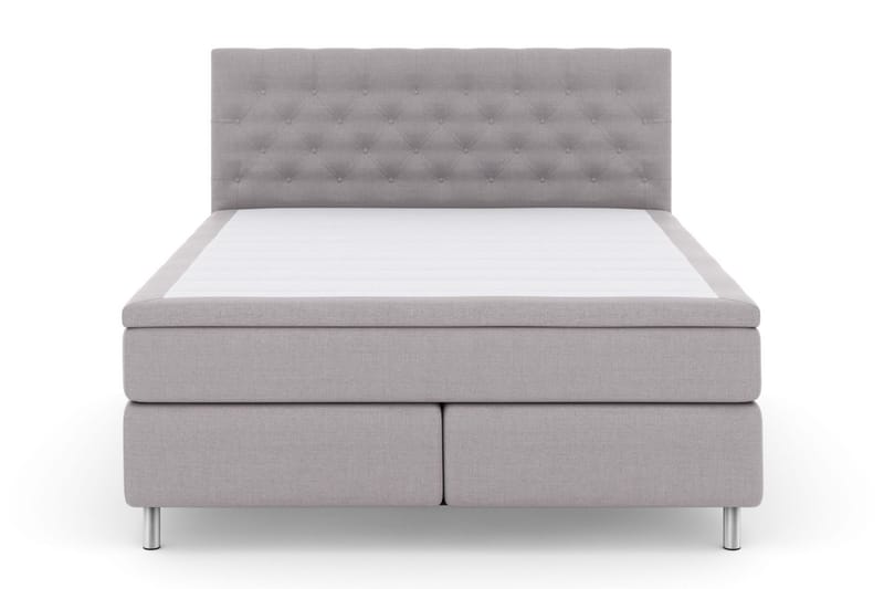 Select No 6 Komplett Sengepakke 160x200 Fast Memory/Pocket - Lysegrå/Metallben - Møbler - Senger - Komplett sengepakke