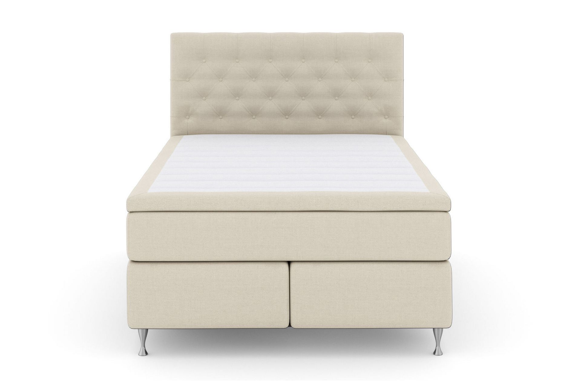 Select No 6 Komplett Sengepakke 160x200 Fast Watergel - Beige/Sølvben - Møbler - Senger - Komplett sengepakke
