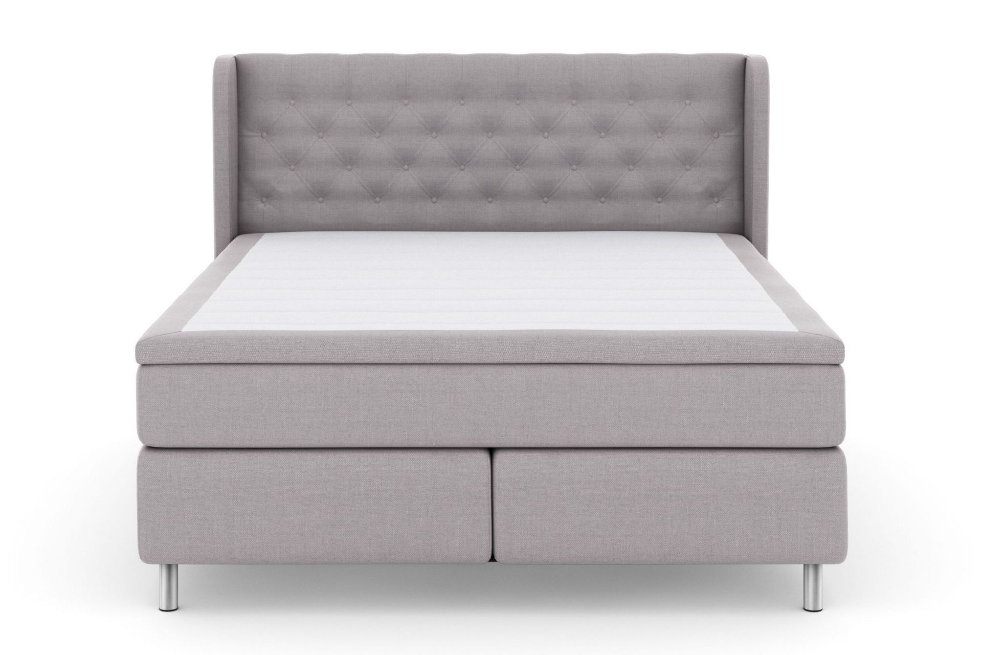 Select No 6 Komplett Sengepakke 160x200 Fast Watergel - Lysegrå/Metallben - Møbler - Senger - Komplett sengepakke