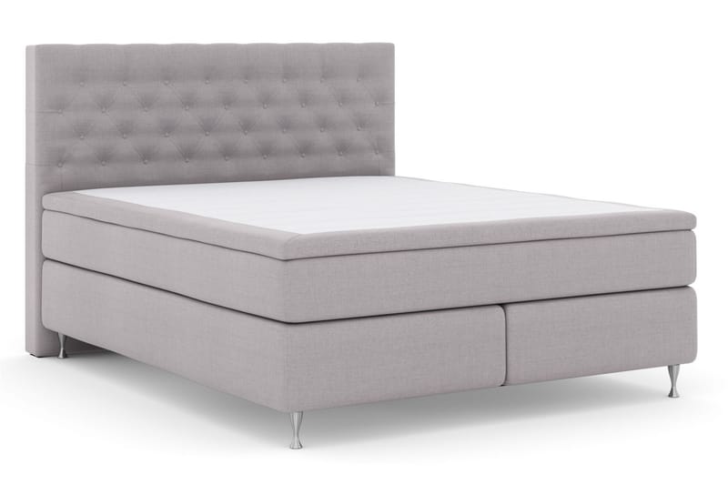 Select No 6 Komplett Sengepakke 160x200 Fast Watergel - Lysegrå/Sølvben - Møbler - Senger - Komplett sengepakke