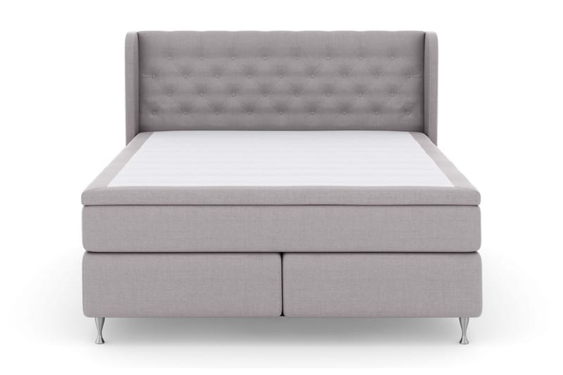 Select No 6 Komplett Sengepakke 160x200 Fast Watergel - Lysegrå/Sølvben - Møbler - Senger - Komplett sengepakke