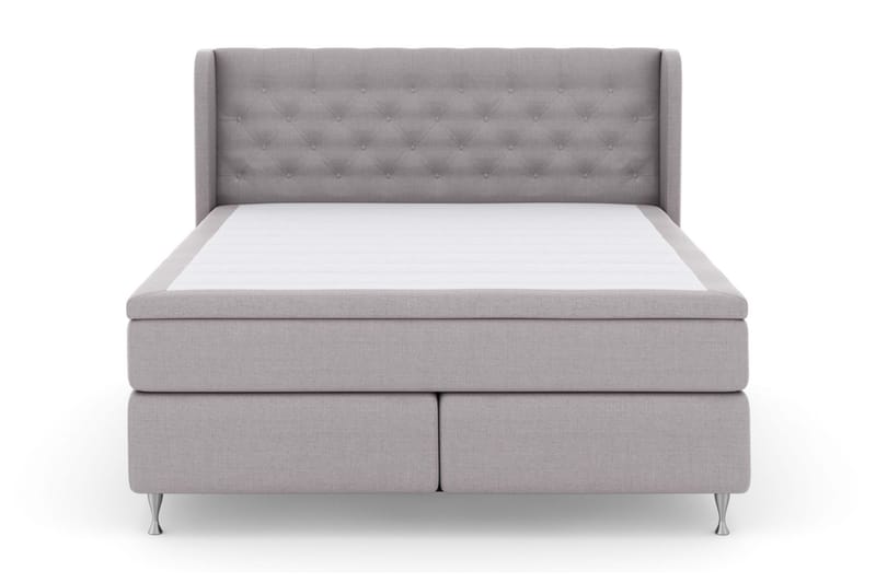 Select No 6 Komplett Sengepakke 160x200 Fast Watergel - Lysegrå/Sølvben - Møbler - Senger - Kontinentalsenger