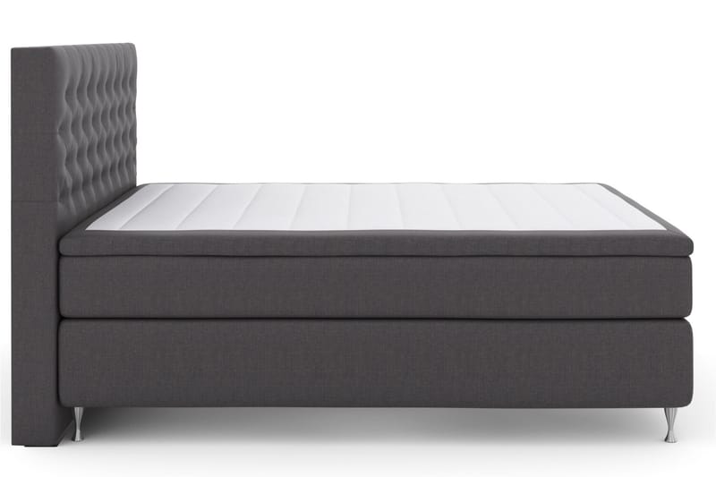 Select No 6 Komplett Sengepakke 160x200 Fast Watergel - Mørkegrå/Sølvben - Møbler - Senger - Komplett sengepakke