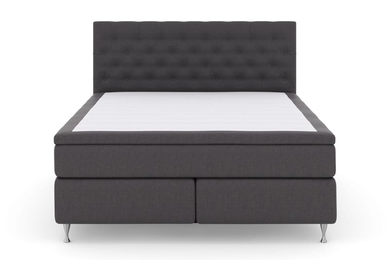 Select No 6 Komplett Sengepakke 160x200 Fast Watergel - Mørkegrå/Sølvben - Møbler - Senger - Komplett sengepakke