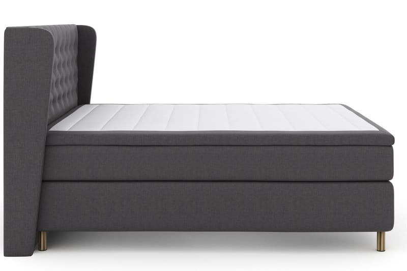 Select No 6 Komplett Sengepakke 160x200 Fast/Medium Watergel - Mørkegrå/Kobberben - Møbler - Senger - Komplett sengepakke