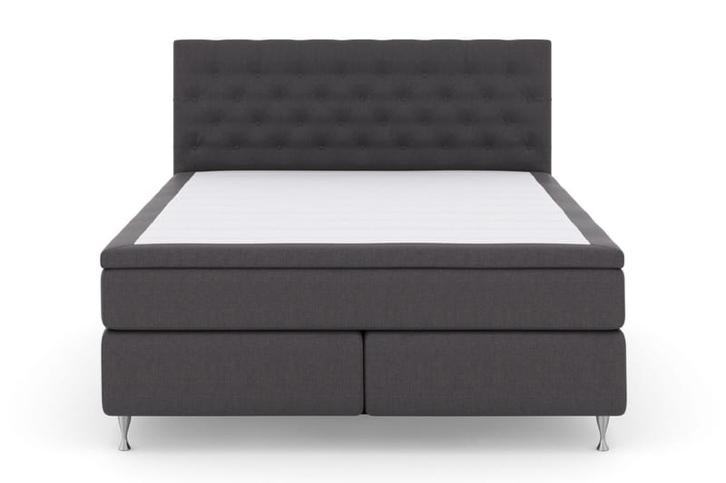 Select No 6 Komplett Sengepakke 160x200 Fast/Medium Watergel, Mørkegrå/Sølvben