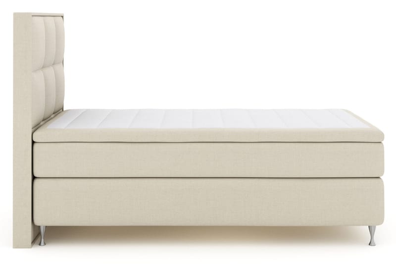 Select No 6 Komplett Sengepakke 160x200 Medium Memory/Pocket, Beige/Sølvben