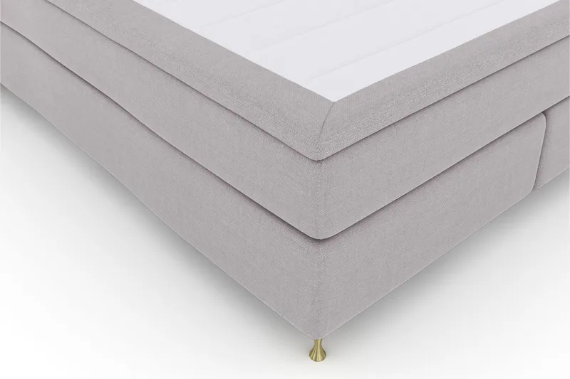 Select No 6 Komplett Sengepakke 160x200 Medium Memory/Pocket - Lysegrå/Gullben - Møbler - Senger - Kontinentalsenger