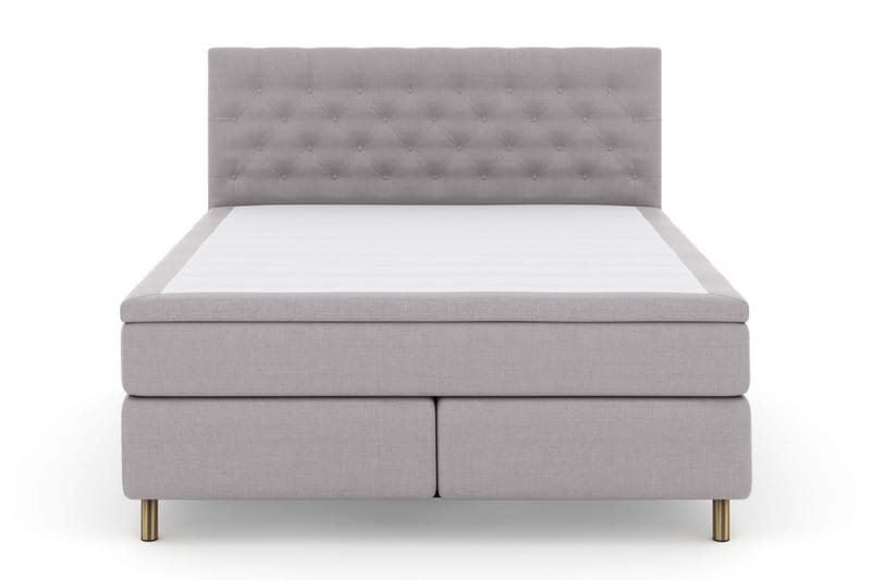 Select No 6 Komplett Sengepakke 160x200 Medium Memory/Pocket - Lysegrå/Kopperben - Møbler - Senger - Kontinentalsenger