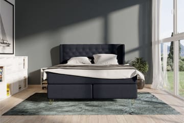 Select No 6 Komplett Sengepakke 180x200 Fast Lateks/Memory - Blå/V-formede Metallben - Møbler - Senger - Komplett sengepakke
