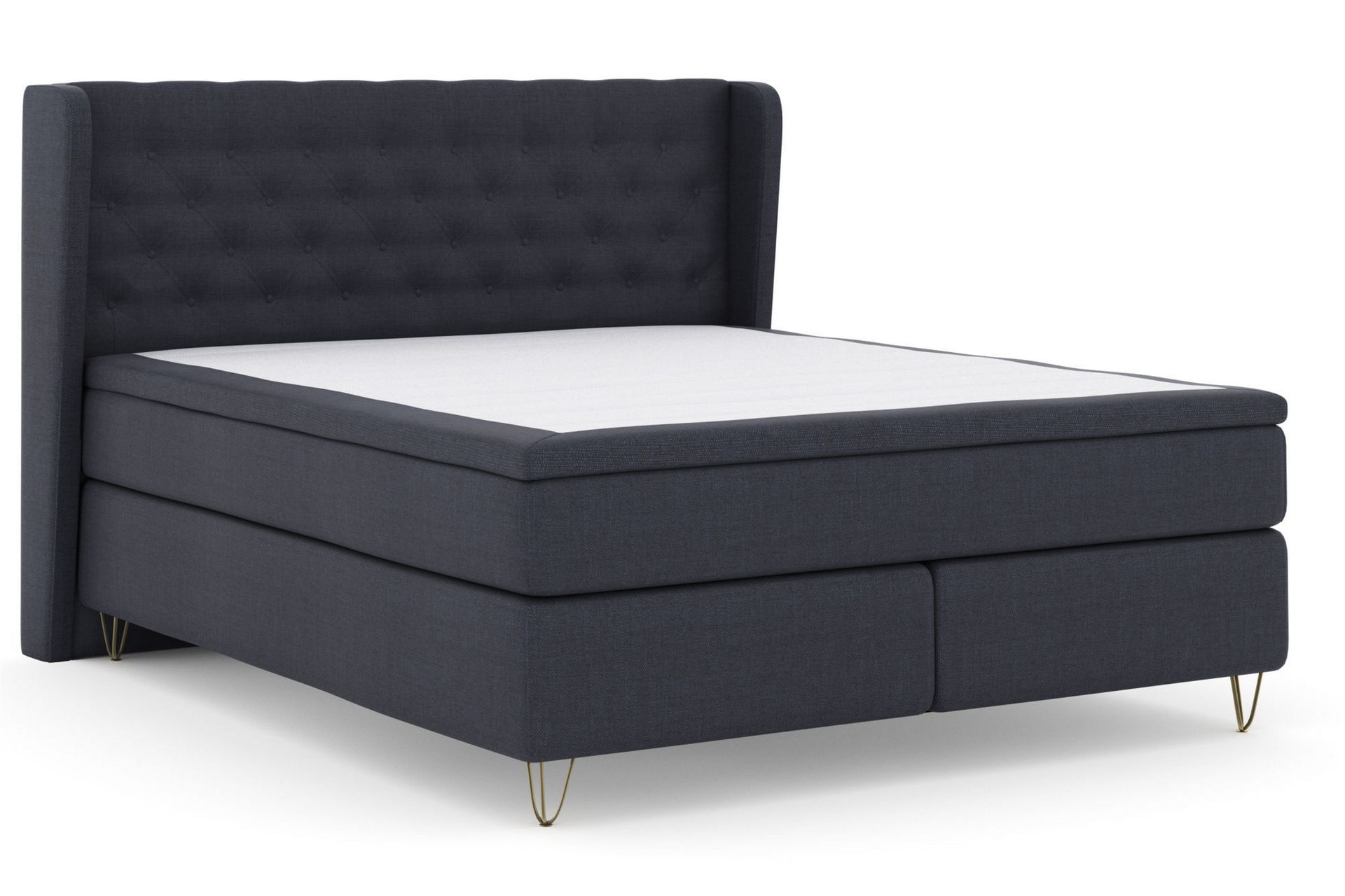 Select No 6 Komplett Sengepakke 180x200 Fast Lateks/Memory - Blå/V-formede Metallben - Møbler - Senger - Komplett sengepakke