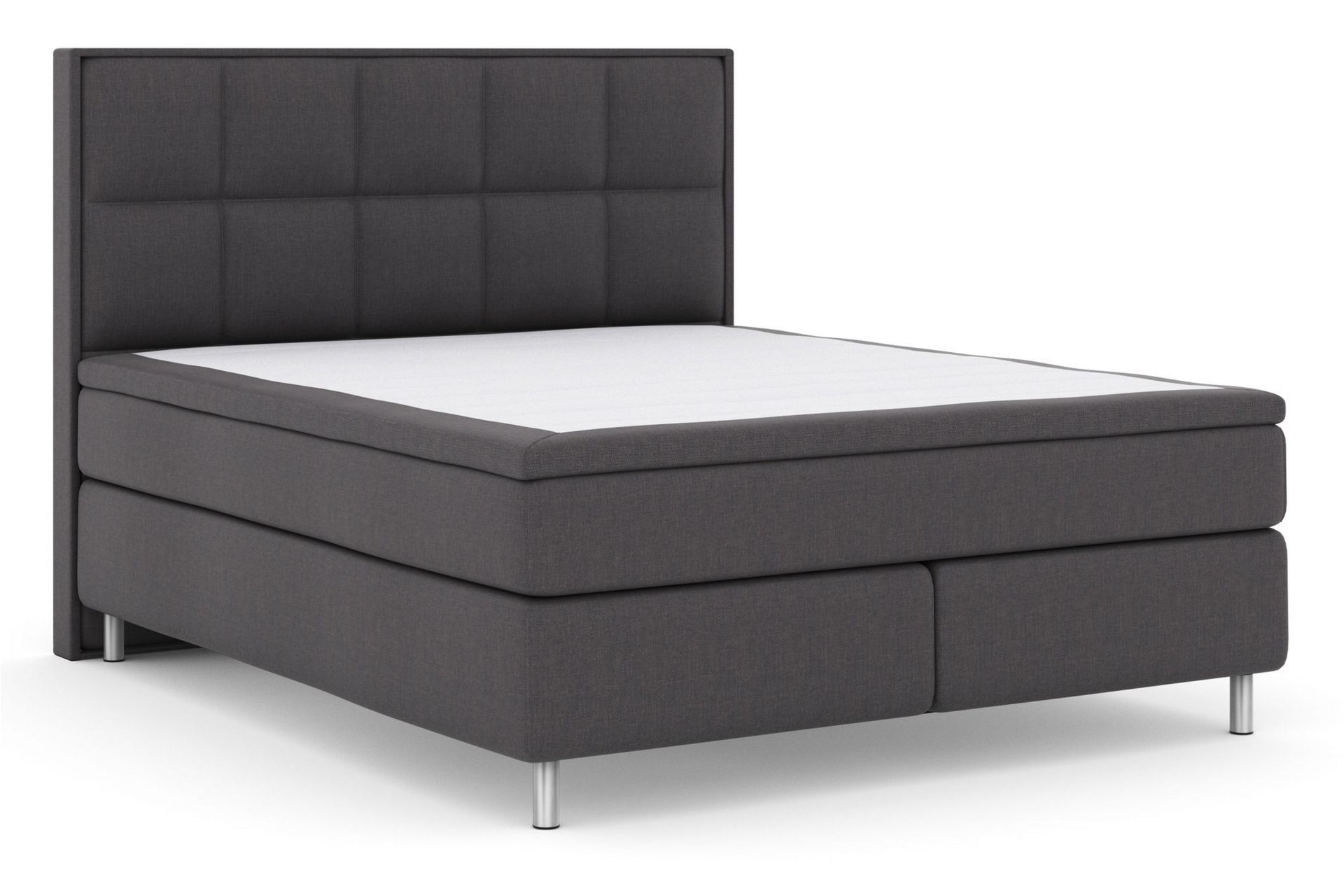 Select No 6 Komplett Sengepakke 180x200 Fast Lateks/Memory - Mørkegrå/Metallben - Møbler - Senger - Komplett sengepakke