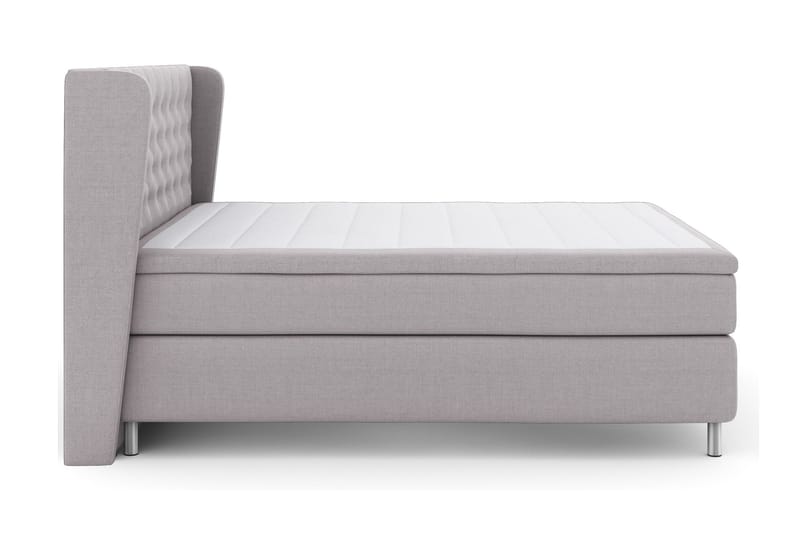 Select No 6 Komplett Sengepakke 180x200 Fast Memory/Pocket - Lysegrå/Sølvben - Møbler - Senger - Kontinentalsenger