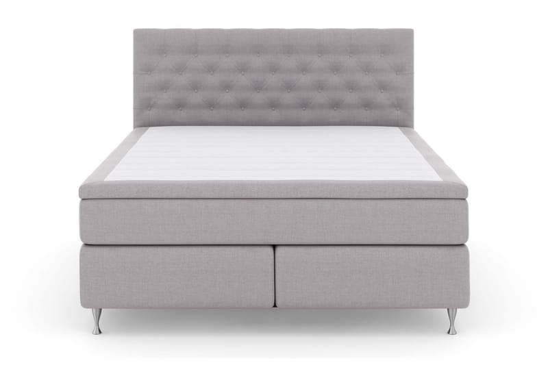 Select No 6 Komplett Sengepakke 180x200 Fast Memory/Pocket - Lysegrå/Sølvben - Møbler - Senger - Komplett sengepakke