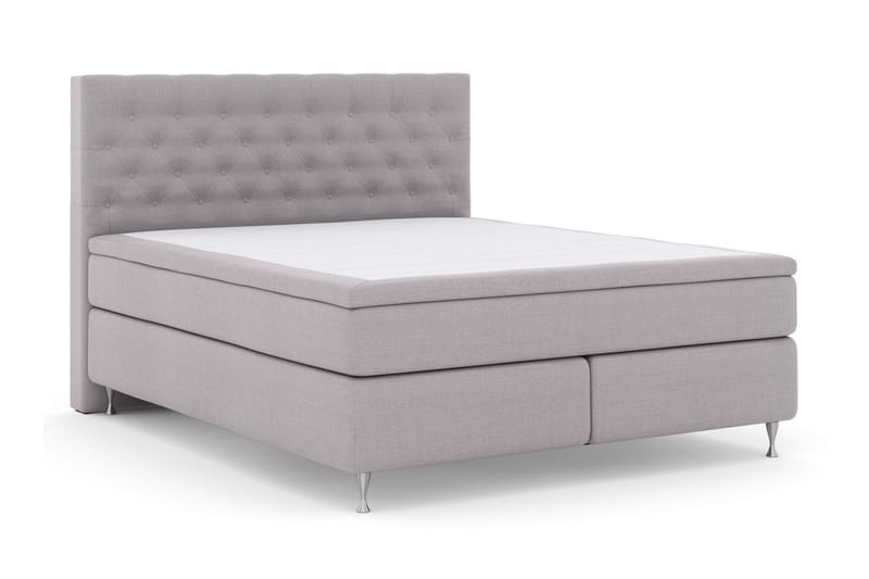 Select No 6 Komplett Sengepakke 180x200 Fast Memory/Pocket - Lysegrå/Sølvben - Møbler - Senger - Komplett sengepakke