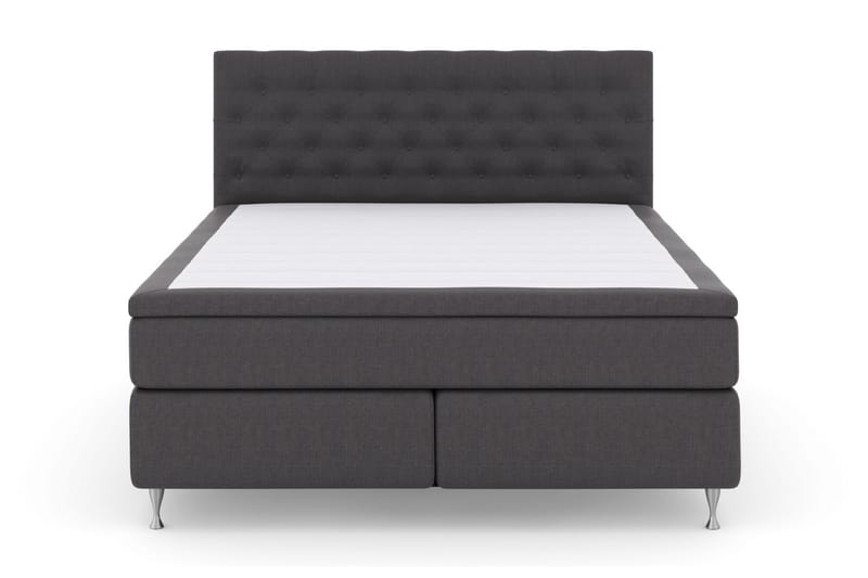 Select No 6 Komplett Sengepakke 180x200 Fast Memory/Pocket - Mørkegrå/Sølvben - Møbler - Senger - Komplett sengepakke