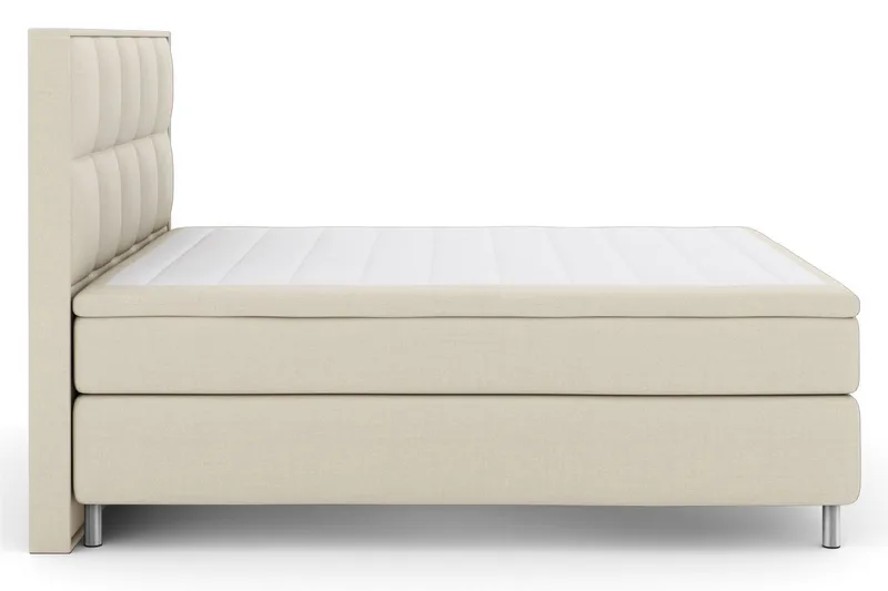 Select No 6 Komplett Sengepakke 180x200 Fast Watergel, Beige/Metallben