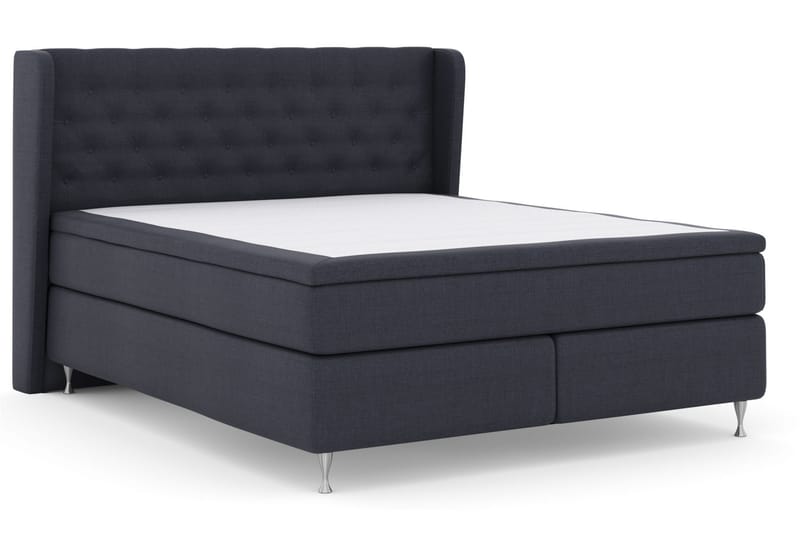 Select No 6 Komplett Sengepakke 180x200 Fast Watergel - Blå/Sølvben - Møbler - Senger - Komplett sengepakke