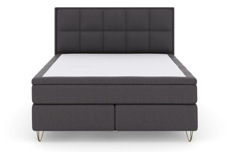 Select No 6 Komplett Sengepakke 180x200 Fast Watergel - Mørkegrå/V-formede Metallben - Møbler - Senger - Kontinentalsenger