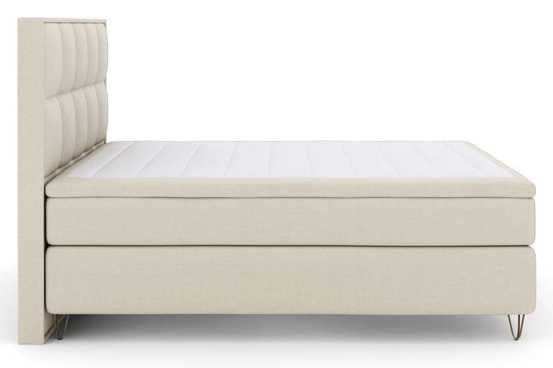 Select No 6 Komplett Sengepakke 180x200 Fast/Medium Watergel - Beige/V-formede Metallben - Møbler - Senger - Komplett sengepakke