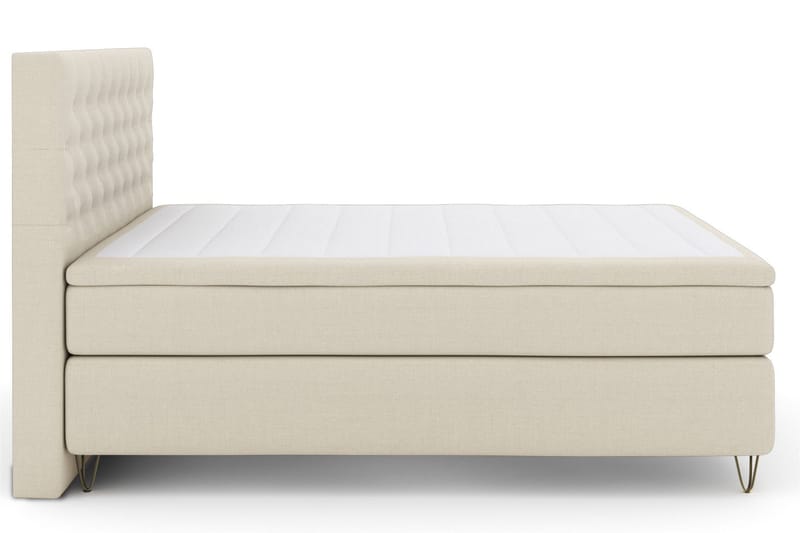 Select No 6 Komplett Sengepakke 180x200 Fast/Medium Watergel, Beige/V-formede Metallben