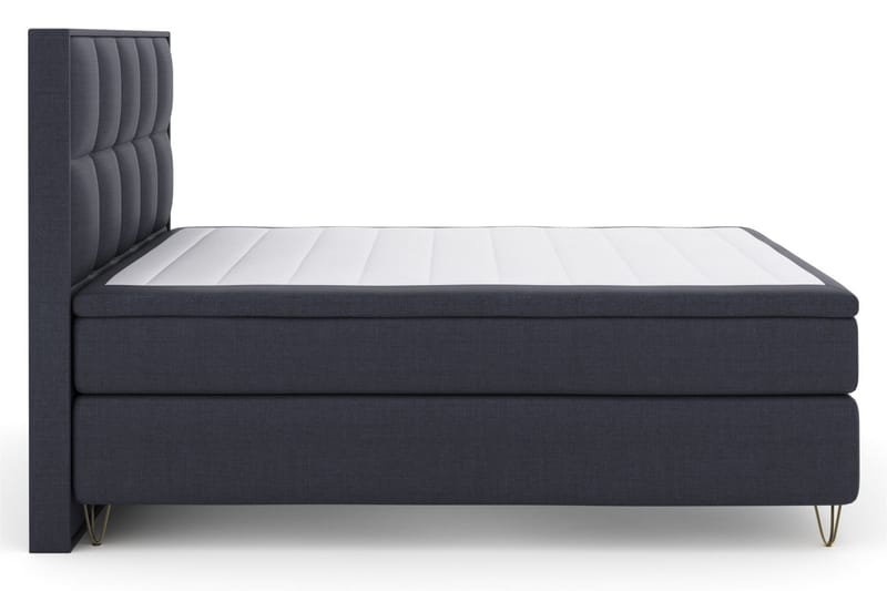 Select No 6 Komplett Sengepakke 180x200 Fast/Medium Watergel - Blå/V-formede Metallben - Møbler - Senger - Komplett sengepakke