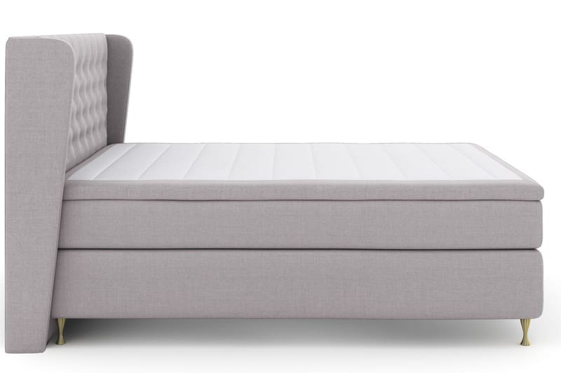 Select No 6 Komplett Sengepakke 180x200 Fast/Medium Watergel - Lysegrå/Gullben - Møbler - Senger - Kontinentalsenger
