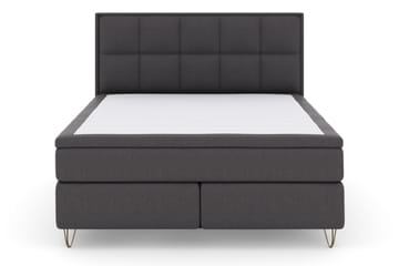 Select No 6 Komplett Sengepakke 180x200 Fast/Medium Watergel - Mørkegrå/V-formede Metallben - Møbler - Senger - Komplett sengepakke