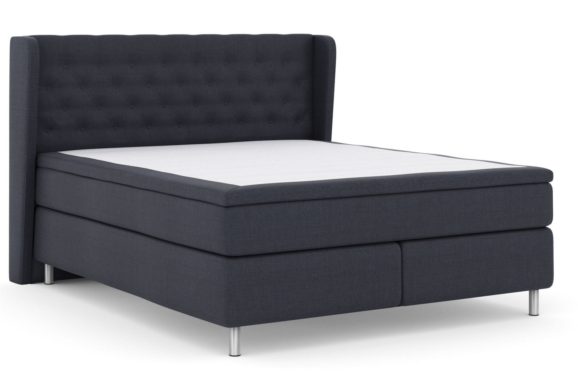 Select No 6 Komplett Sengepakke 180x200 F/M Memory/Pocket - Blå/Metallben - Møbler - Senger - Komplett sengepakke