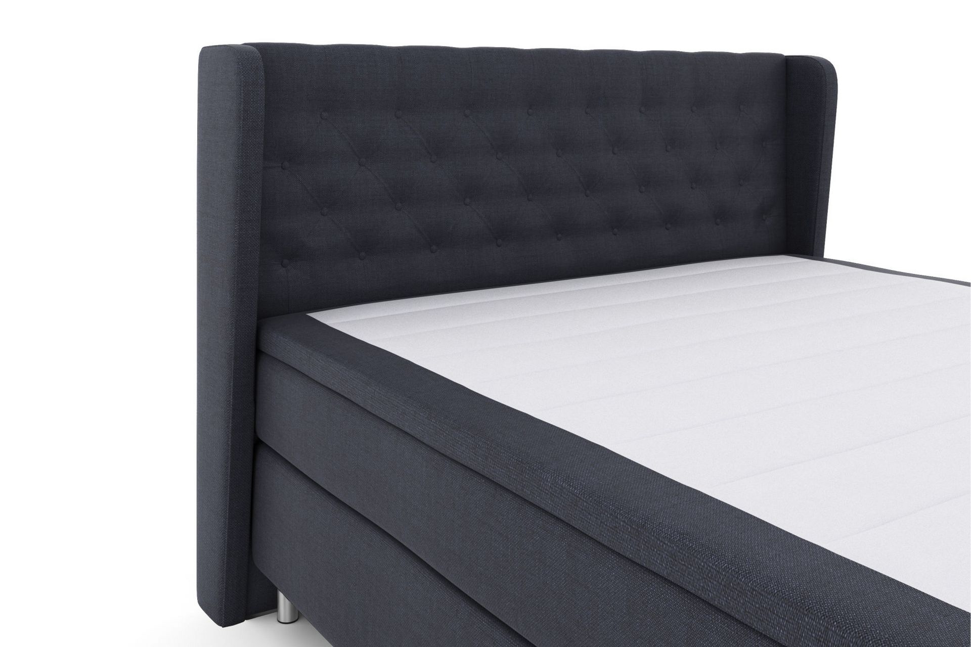 Select No 6 Komplett Sengepakke 180x200 F/M Memory/Pocket - Blå/Metallben - Møbler - Senger - Komplett sengepakke