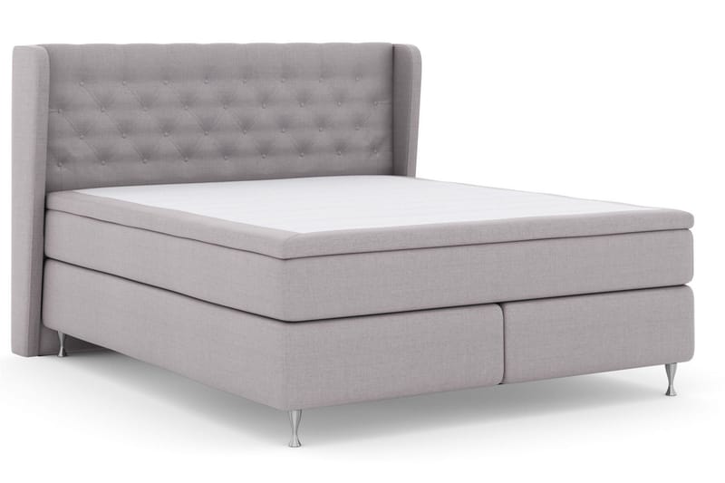 Select No 6 Komplett Sengepakke 180x200 F/M Memory/Pocket - Lysegrå/Sølvben - Møbler - Senger - Kontinentalsenger