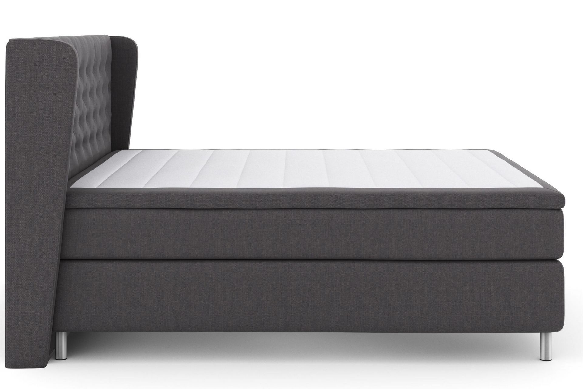 Select No 6 Komplett Sengepakke 180x200 F/M Memory/Pocket - Mørkegrå/Metallben - Møbler - Senger - Komplett sengepakke