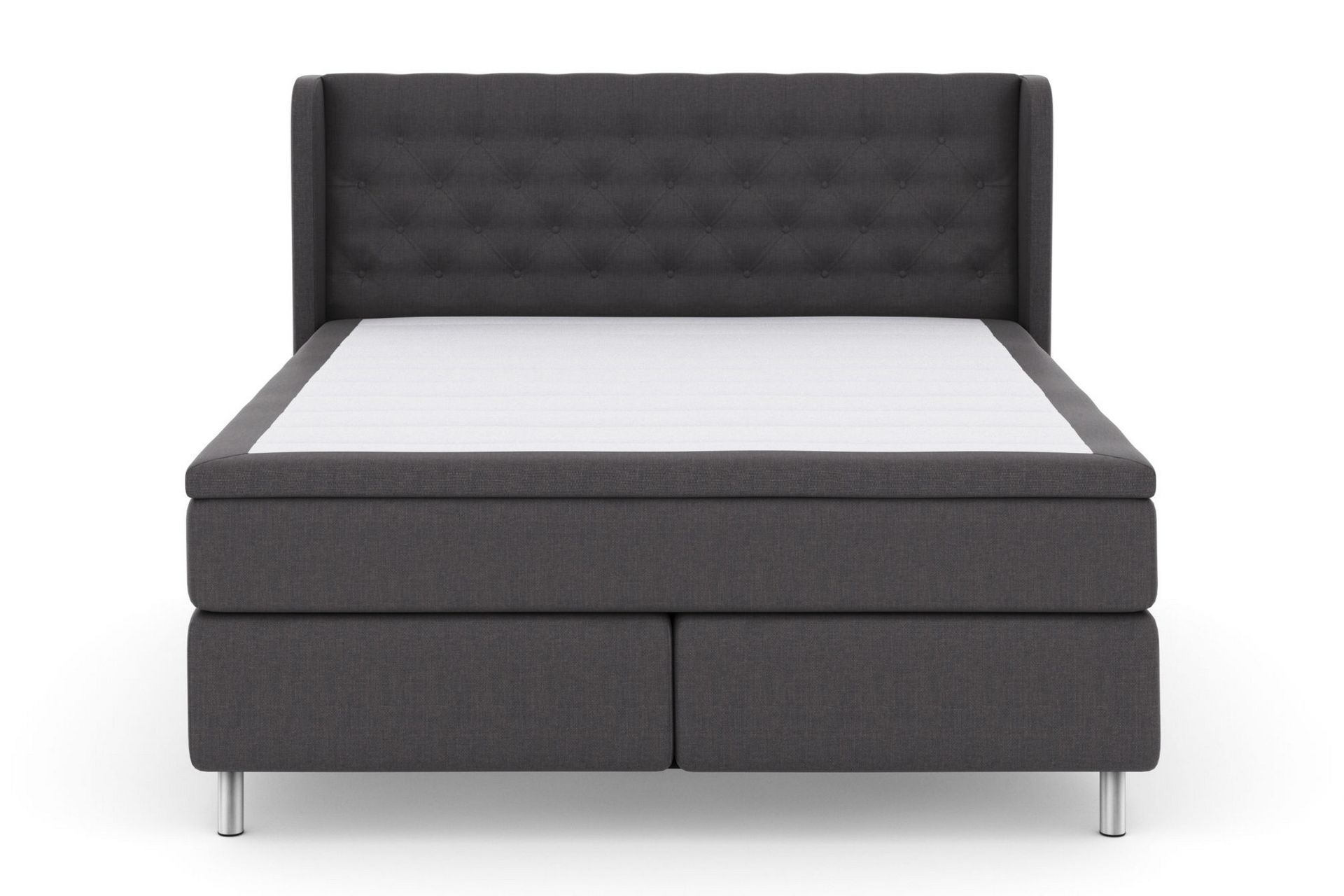Select No 6 Komplett Sengepakke 180x200 F/M Memory/Pocket - Mørkegrå/Metallben - Møbler - Senger - Komplett sengepakke