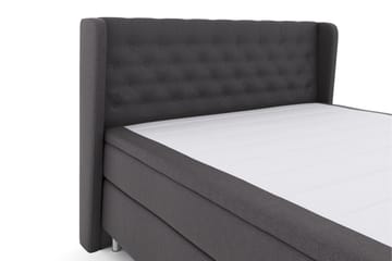 Select No 6 Komplett Sengepakke 180x200 F/M Memory/Pocket - Mørkegrå/Metallben - Møbler - Senger - Komplett sengepakke