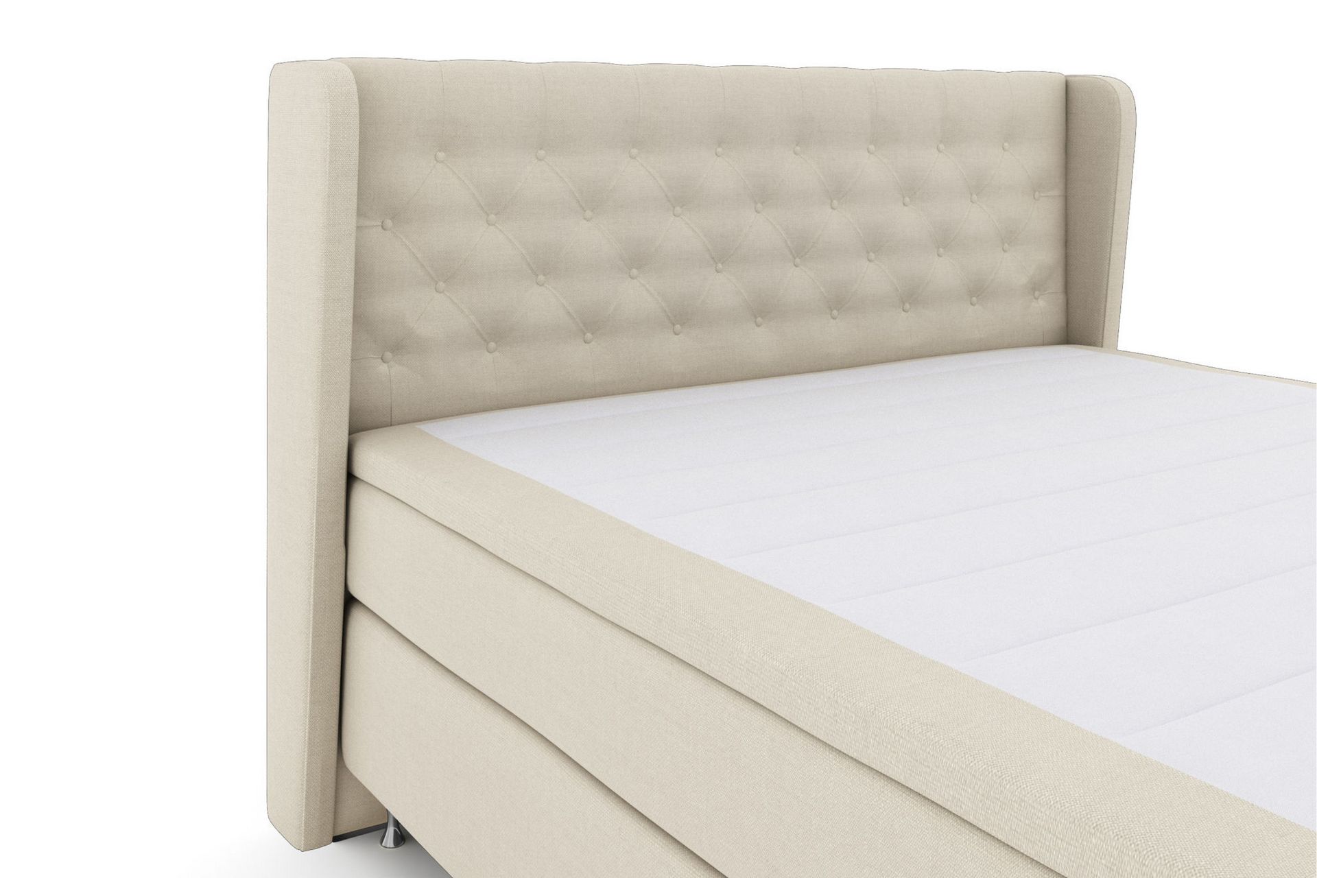 Select No 6 Komplett Sengepakke 180x200 Medium Memory/Pocket - Beige/Sølvben - Møbler - Senger - Komplett sengepakke