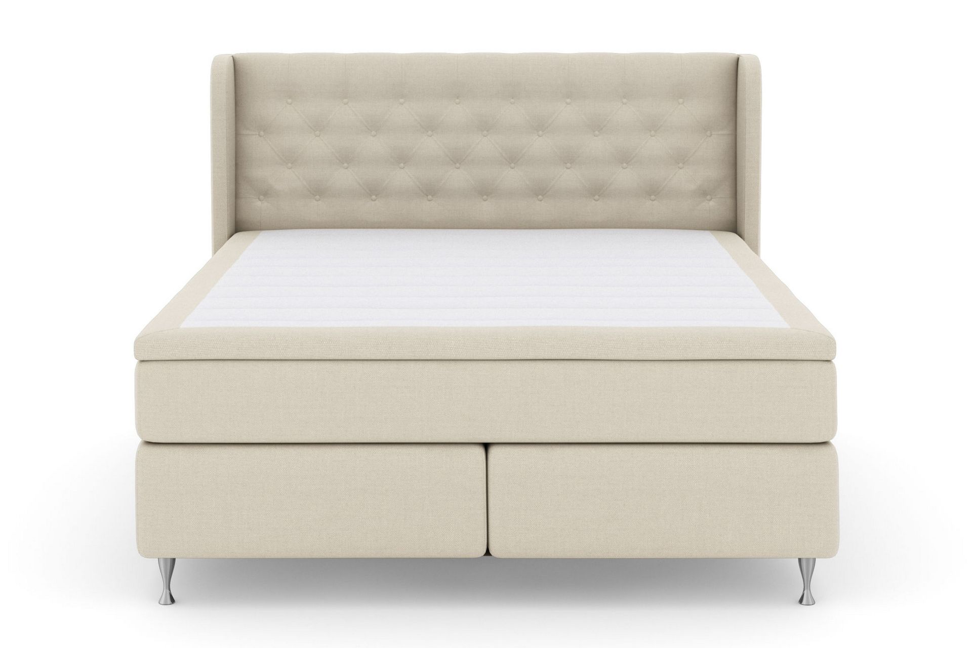 Select No 6 Komplett Sengepakke 180x200 Medium Memory/Pocket - Beige/Sølvben - Møbler - Senger - Komplett sengepakke