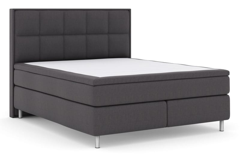 Select No 6 Komplett Sengepakke 180x200 Medium Memory/Pocket - Mørkegrå/Metallben - Møbler - Senger - Kontinentalsenger