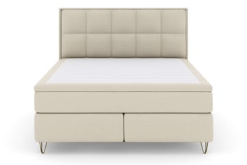 Select No 6 Komplett Sengepakke 180x200 Medium Watergel - Beige/V-formede Metallben - Møbler - Senger - Komplett sengepakke