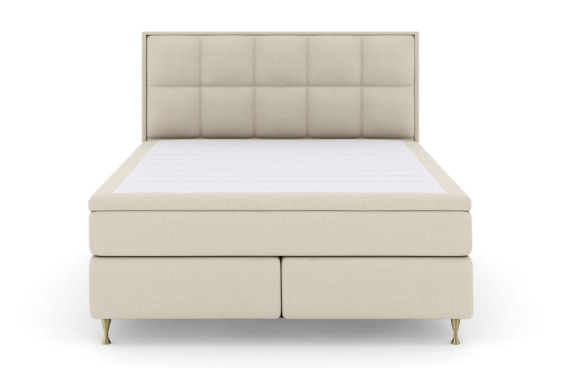 Select No 6 Komplett Sengepakke 210x210 Fast Memory/Pocket, Beige/Gullben