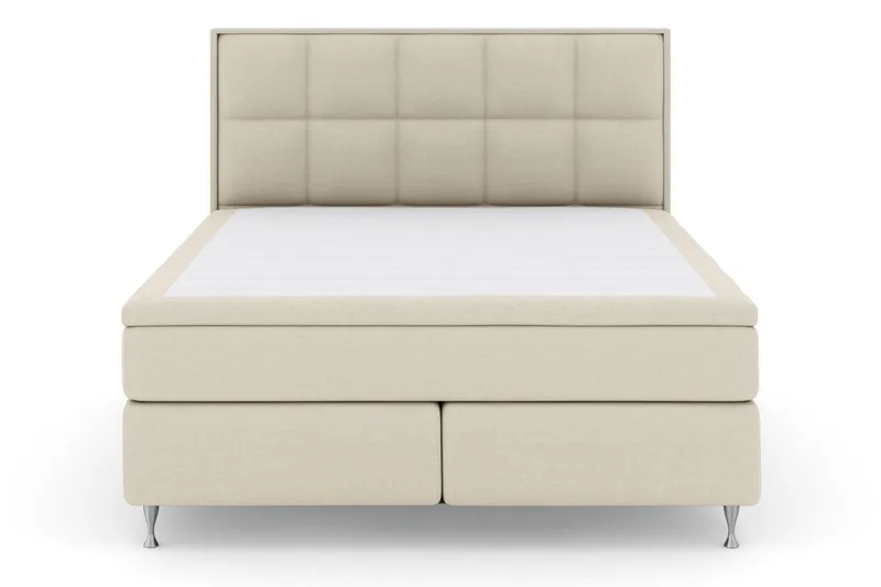 Select No 6 Komplett Sengepakke 210x210 Fast Memory/Pocket - Beige/Sølvben - Møbler - Senger - Kontinentalsenger