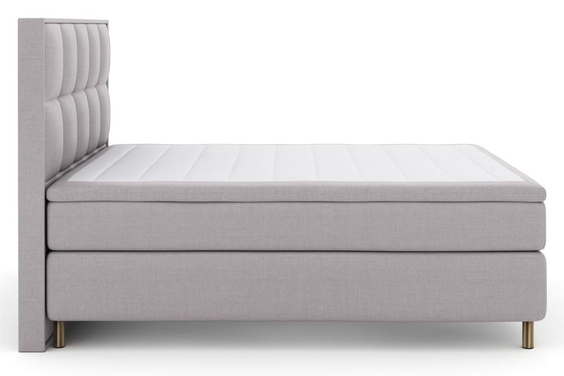Select No 6 Komplett Sengepakke 210x210 Fast Memory/Pocket - Lysegrå/Kopperben - Møbler - Senger - Komplett sengepakke